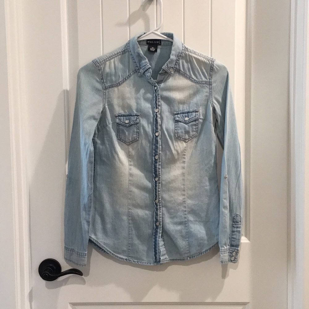 Long sleeve jean shirt